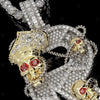 Skeleton Wrapped Letter Design Pendant