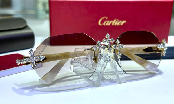 Hip Hop Moissanite Rimless Sunglasses Fashion Street Accessories Ice Out Sunglasses 925 Silver Pass Diamond Tester