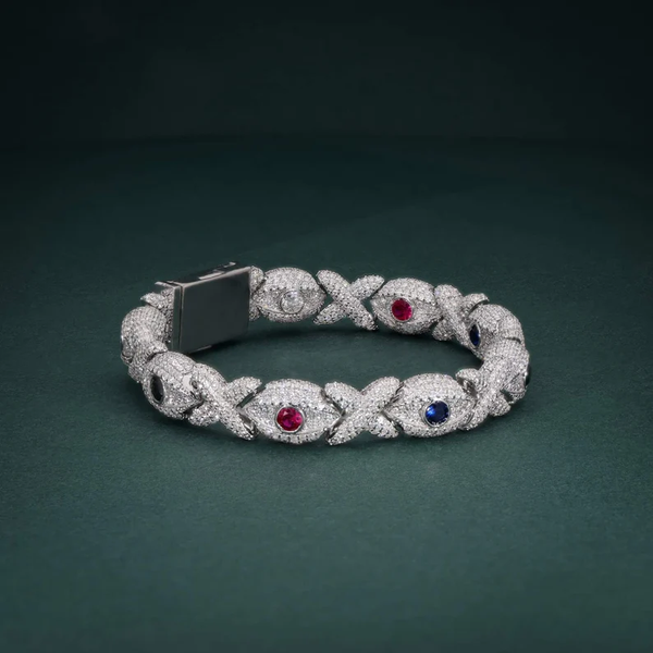 Evel Eye andX With Rubby Bracelet