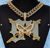 Custom Number & Buterfly With Moissanite Diamond Pendant