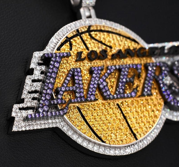 Custom Basketball Colour Diamond Pendant