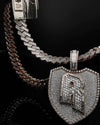 Custom Latter With Baguette Diamond Pendant