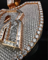 Custom Latter With Baguette Diamond Pendant