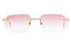 Luxury Women Sunglasses Popular Rimless Diamonds Completely Iced Out Luxurious Men Designer Sunglasses