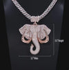 Elephant Face With your Number Moissanite Diamond Pendant