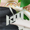 Customize Name Pendant with Stylish Font Iced-out Pendant