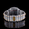 Cartier Two Ton Silver and Gold With Green Arabic Dial Watch