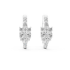 Leaf Shape Bali with Round Diamond Earring