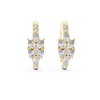 Leaf Shape Bali with Round Diamond Earring
