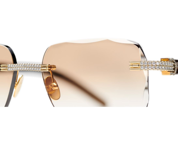 Hot Selling Custom Iced Out Bling Bling Moissanite Diamond Hip Hop Sun Glasses Men&women Moissanite Sunglasses