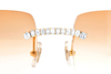 Bling Bling Rapper Jewelry Hip Hop Iced Out baguette Cut GRA Vvs Moissanite Diamond Sunglasses