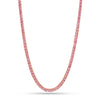 Tennis Chain withPink Round VVS Diamond Chain