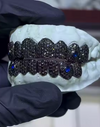 Sterling Silver Black Moissanite Diamond Grillz