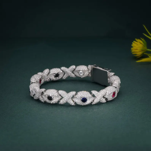 Evel Eye andX With Rubby Bracelet