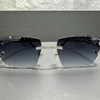 Pass Diamond Tester Luxury Glasses Handmade Setting VVS Moissanite Diamond Iced Out Sunglasses for Men Women