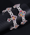 Multi Colour Star and Cross Design Bracelet
