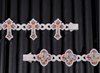 Multi Colour Star and Cross Design Bracelet