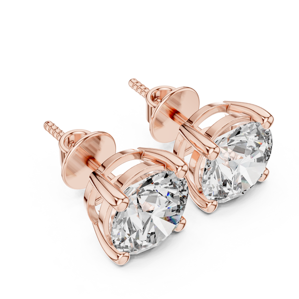 White Crystal Studded Stud Earrings