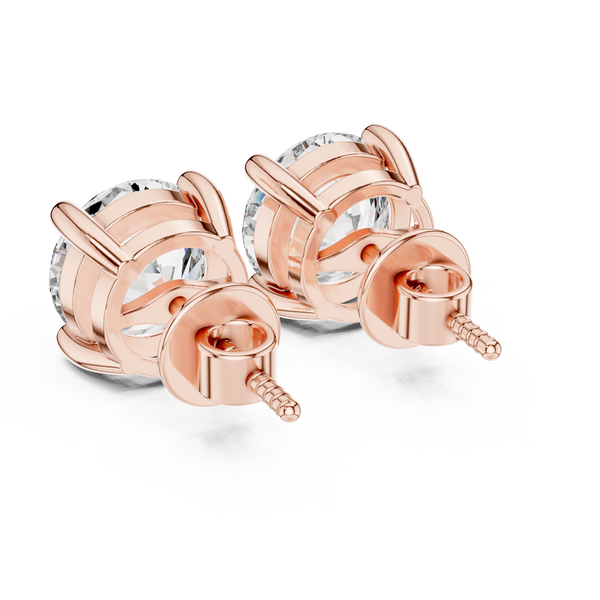 White Crystal Studded Stud Earrings