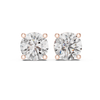 White Crystal Studded Stud Earrings