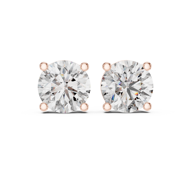 White Crystal Studded Stud Earrings
