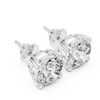 White Crystal Studded Stud Earrings