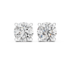 White Crystal Studded Stud Earrings