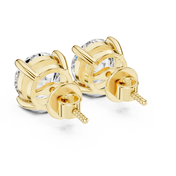 White Crystal Studded Stud Earrings