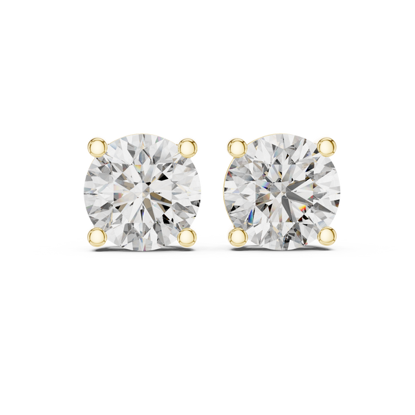 White Crystal Studded Stud Earrings