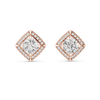 Triangle Earring With Round Diamond
