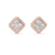 Triangle Earring With Round Diamond