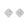 Triangle Earring With Round Diamond