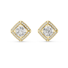 Triangle Earring With Round Diamond
