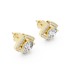 Triangle Earring With Round Diamond