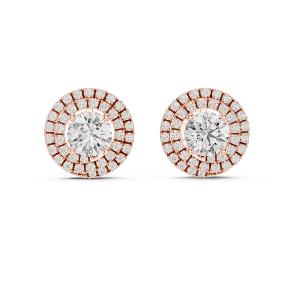 Round Diamond Stud Earring