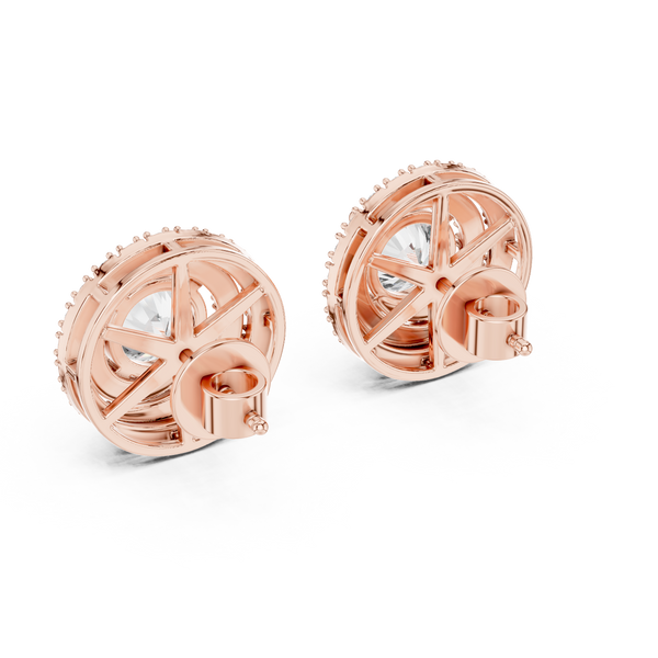 Round Diamond Stud Earring