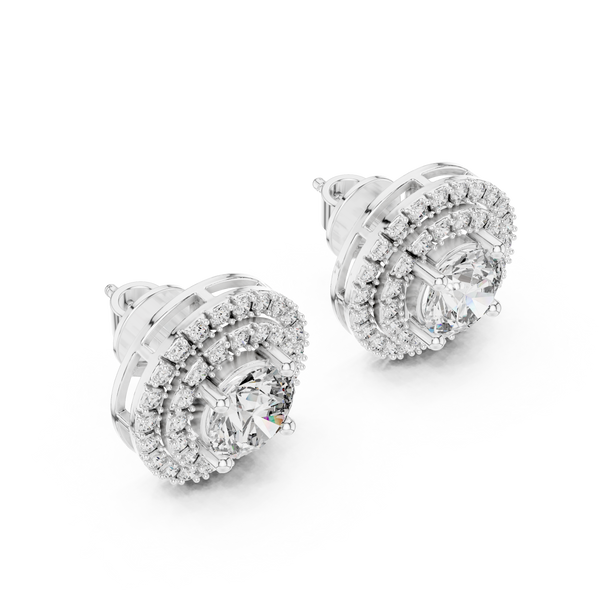 Round Diamond Stud Earring