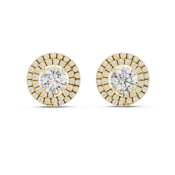 Round Diamond Stud Earring