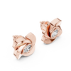 Rose Round Diamond Earring
