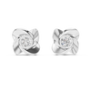 Rose Round Diamond Earring