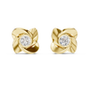 Rose Round Diamond Earring