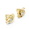 Rose Round Diamond Earring