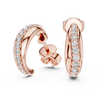 Half-Round WIth ROund Diamond Earring