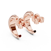 Half-Round WIth ROund Diamond Earring