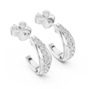 Half-Round WIth ROund Diamond Earring