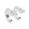 Half-Round WIth ROund Diamond Earring