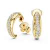 Half-Round WIth ROund Diamond Earring