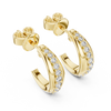 Half-Round WIth ROund Diamond Earring