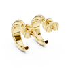Half-Round WIth ROund Diamond Earring