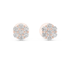 Floral Round Diamond Earring